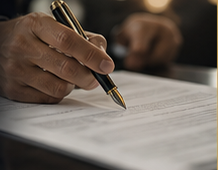 Assinatura de contrato juridico